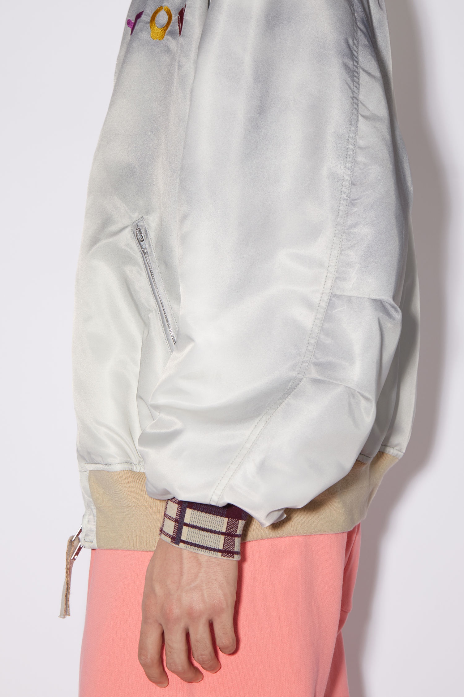 Satin bomber jacket - White - 6