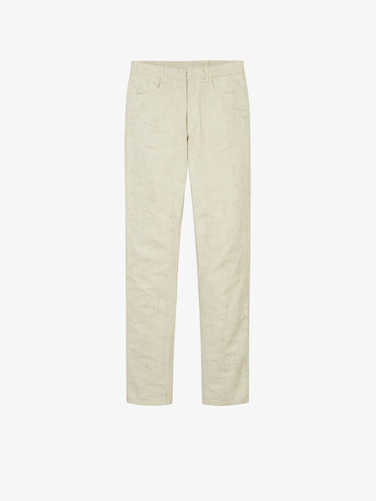 CRACKLED PAINTED SLIM FIT JEANS - 1
