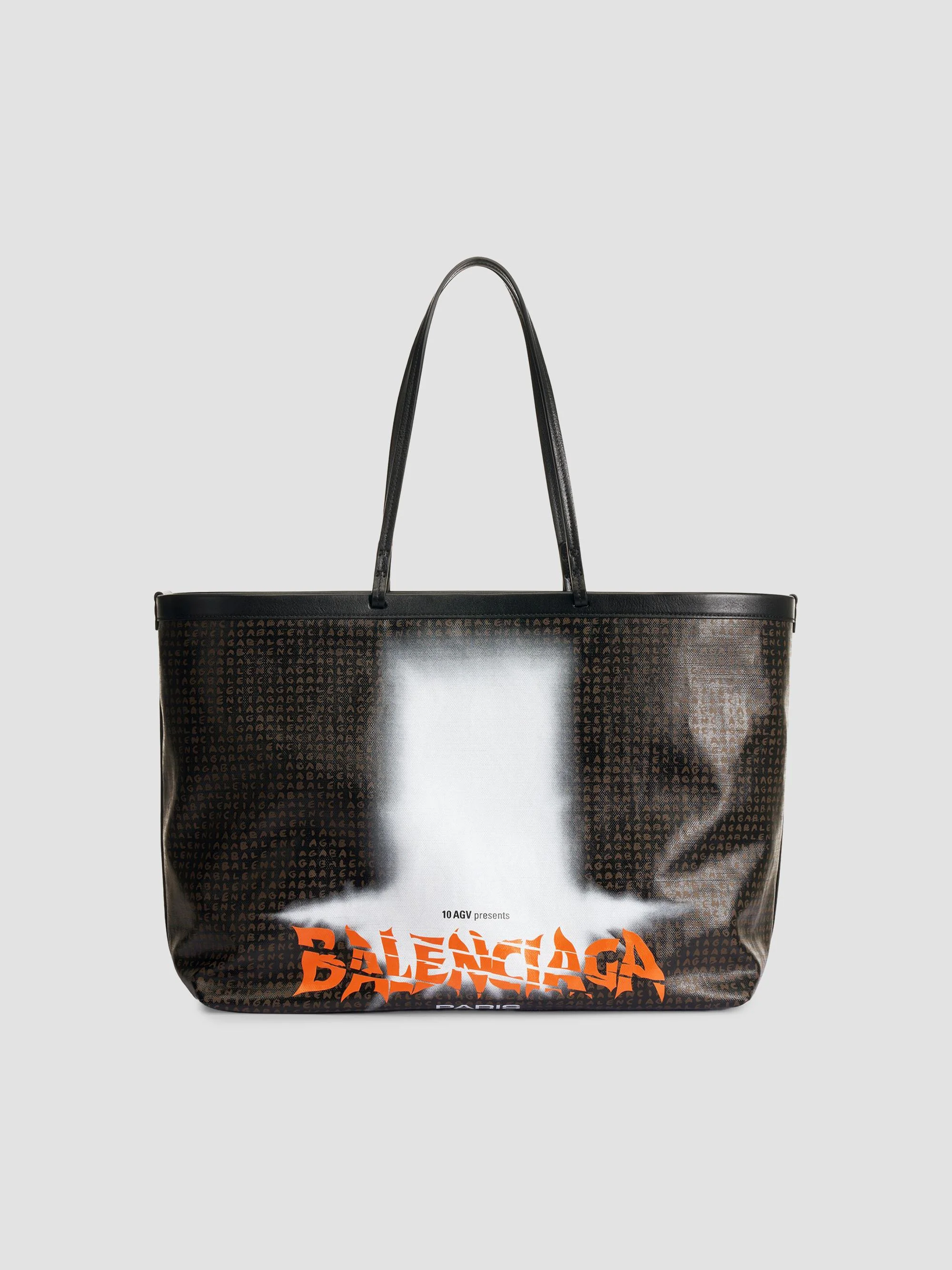 Women's Select Large Tote Bag - Black White Orange - 1