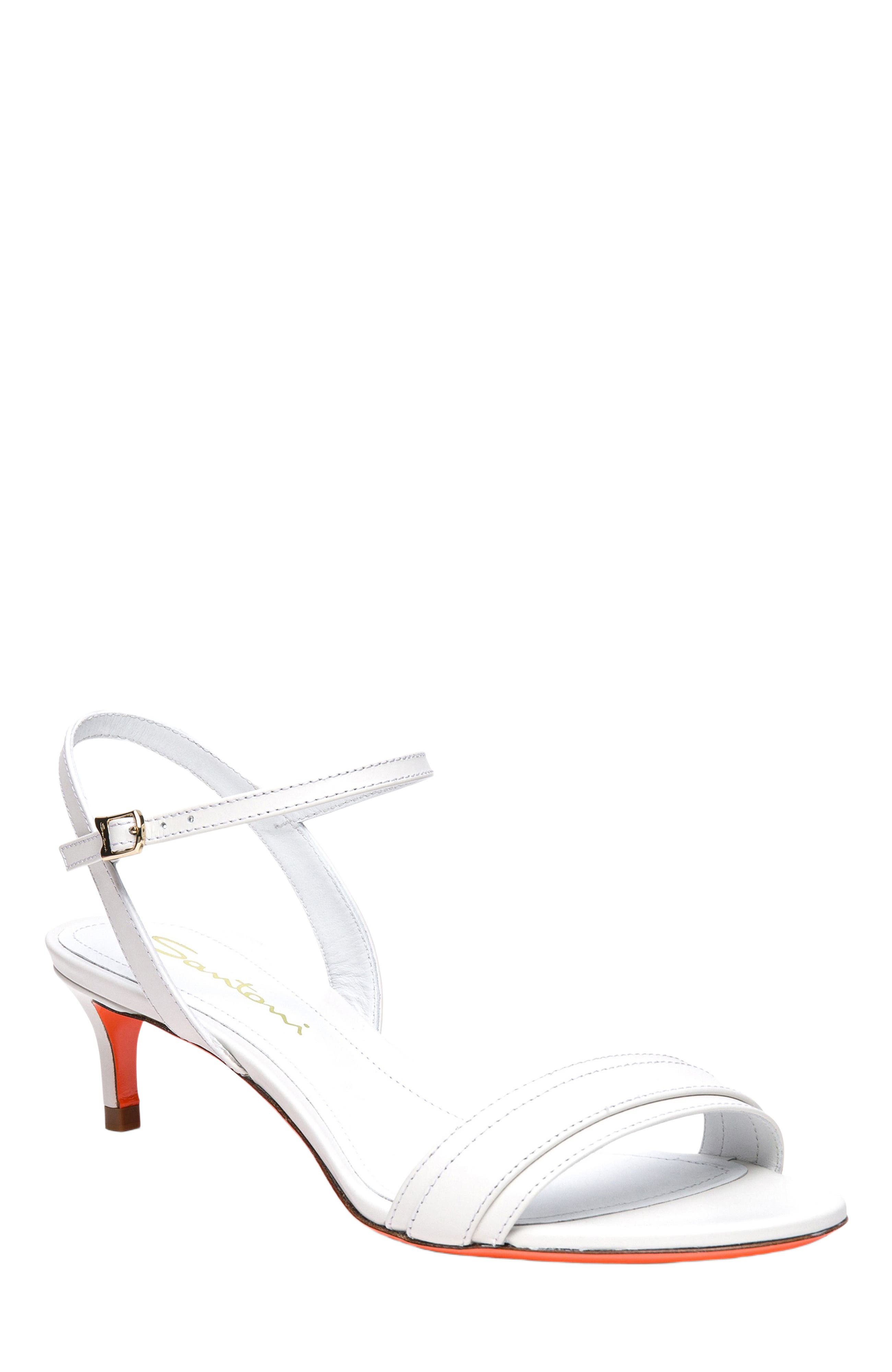 Santoni Women's mid-heel sandal in White at Nordstrom - 3
