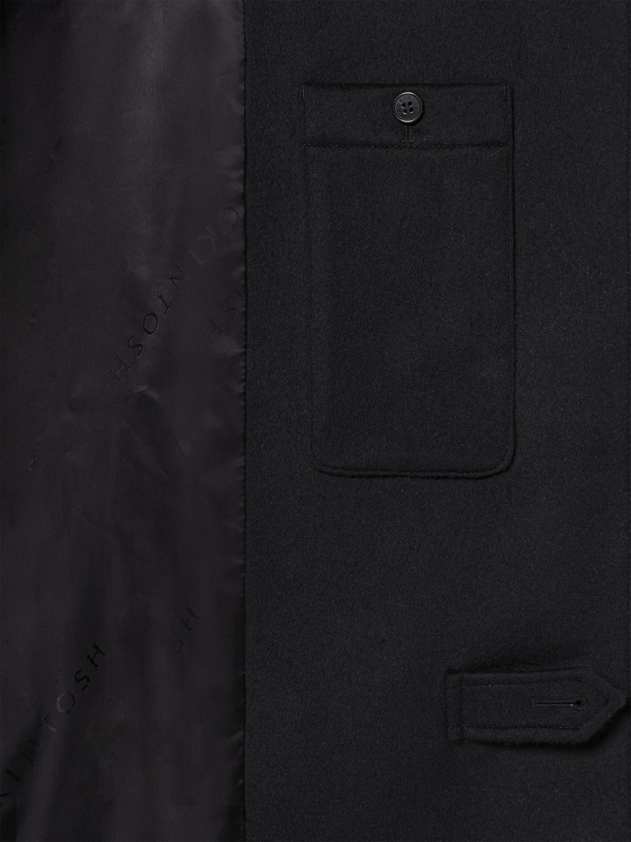 MILAN NAVY WOOL & CASHMERE SINGLE-BREASTED TRENCH COAT - 6