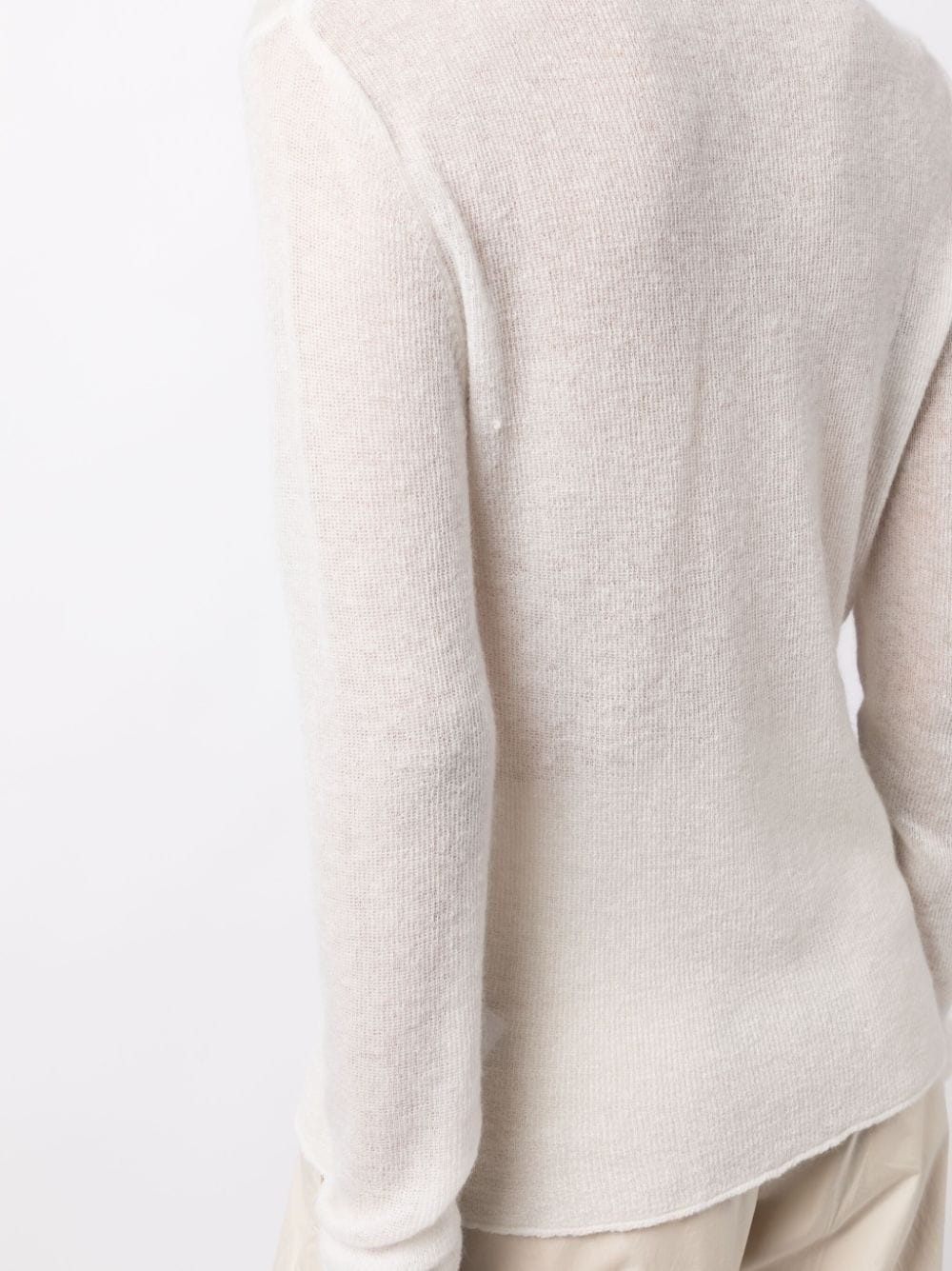 semi-sheer fine-knit jumper - 5