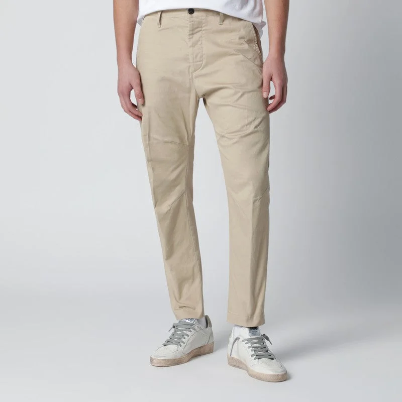 Dsquared2 Beige Cotton-Blend Trousers Men - 1