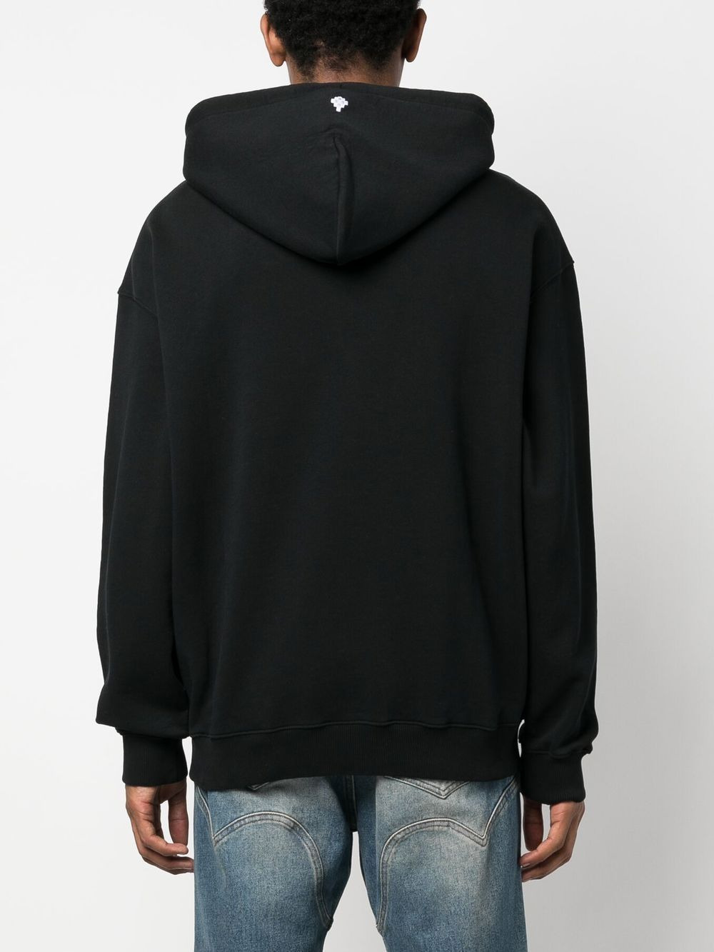 logo-print cotton hoodie - 4