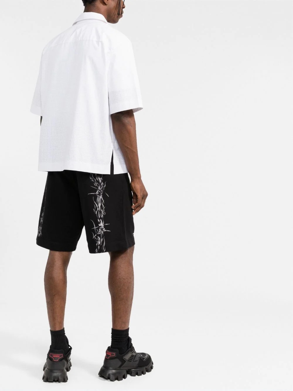barbed wire-print shorts - 6