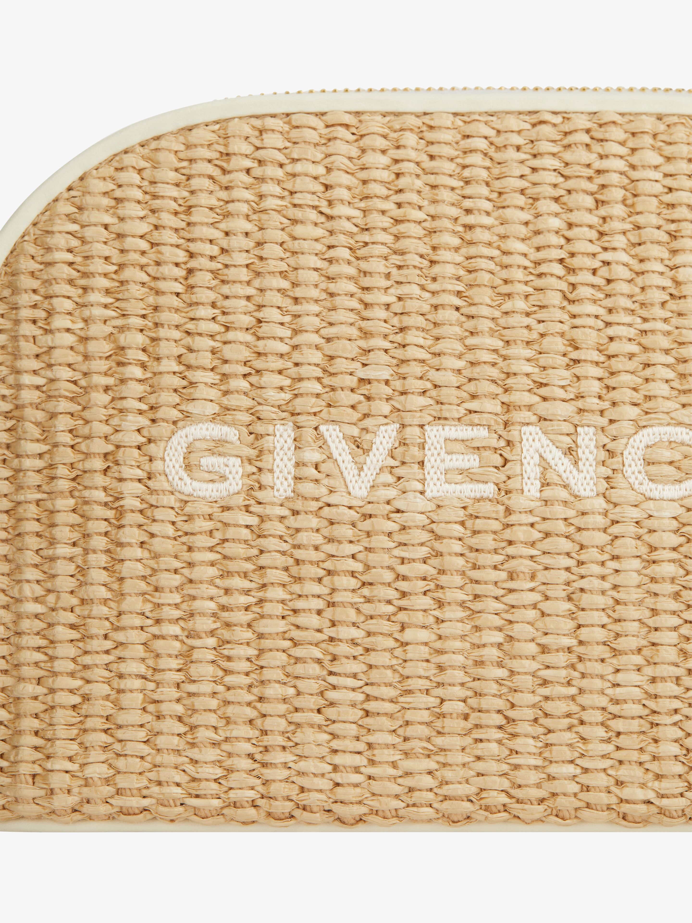 G-ESSENTIALS POUCH IN RAFFIA - 4