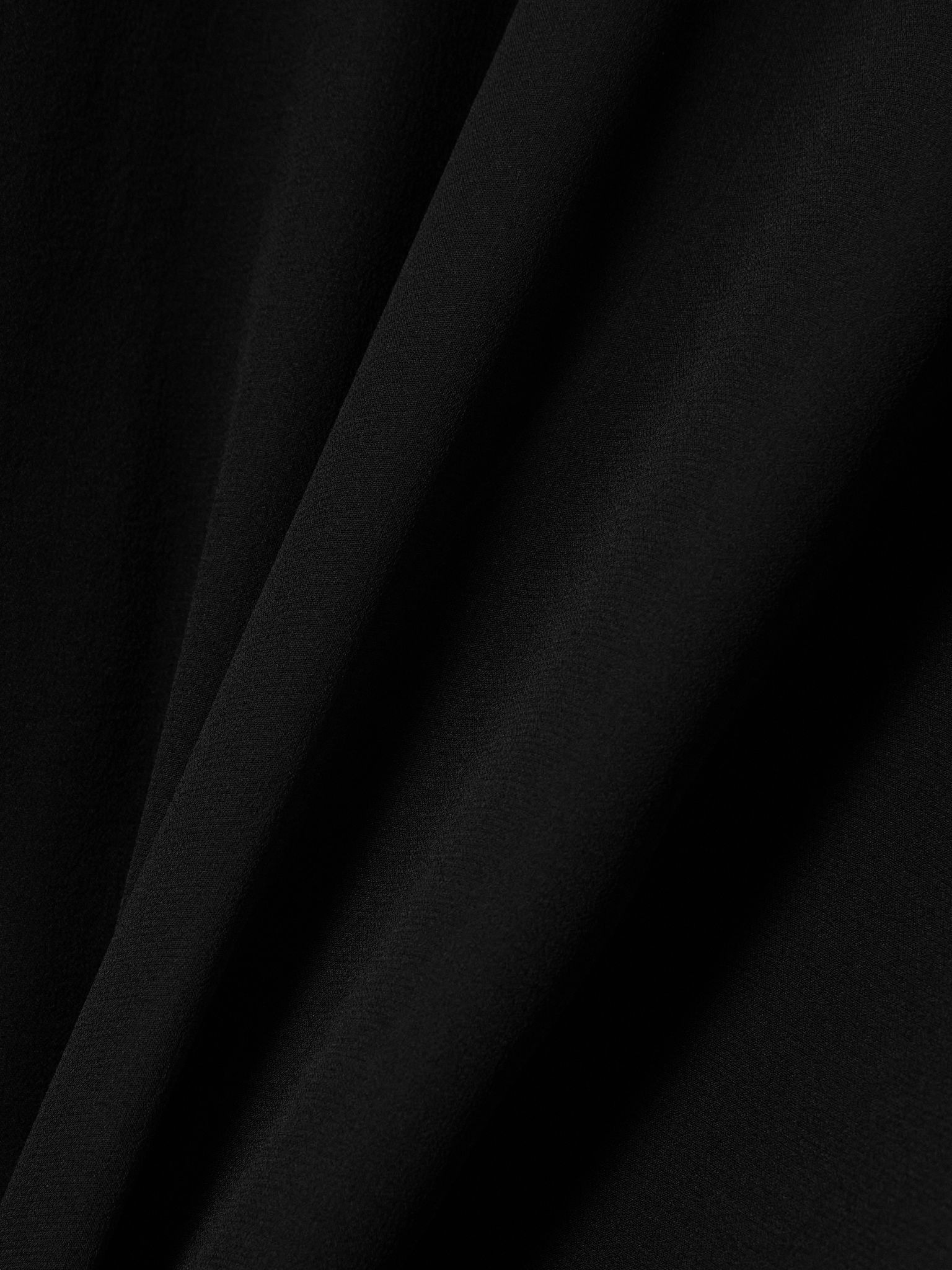 Tie-detailed silk-georgette blouse Black - 5