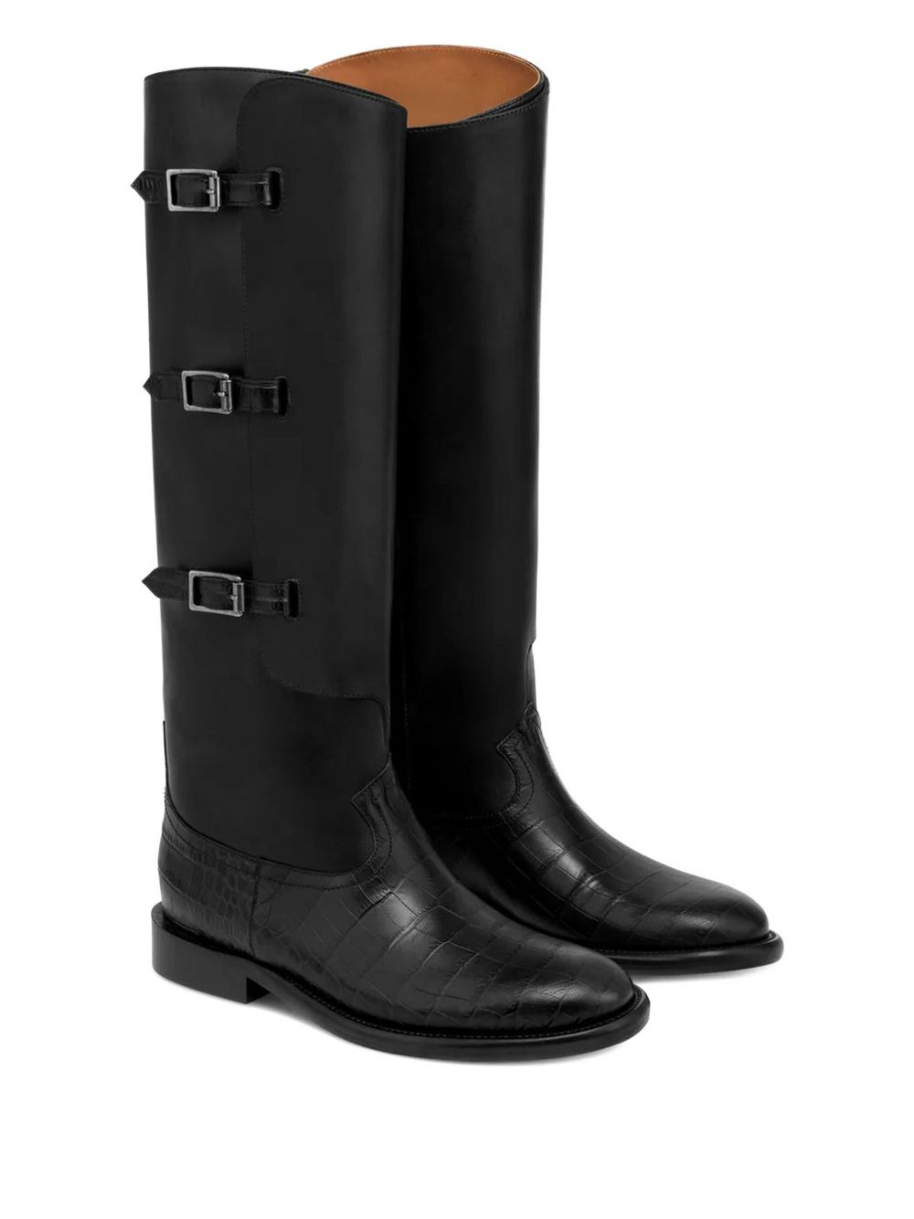 20mm Montana Buckle crocodile-embossed boots - 2
