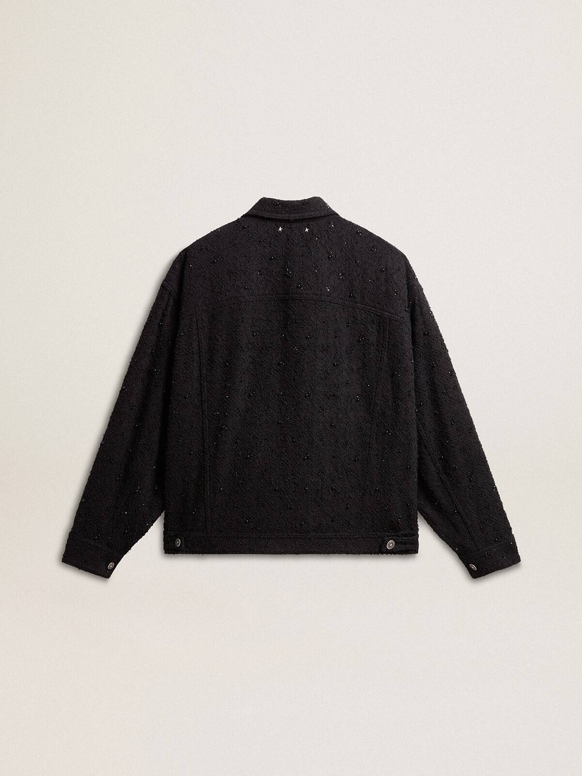 Women’s black denim jacket with embroidery - 8
