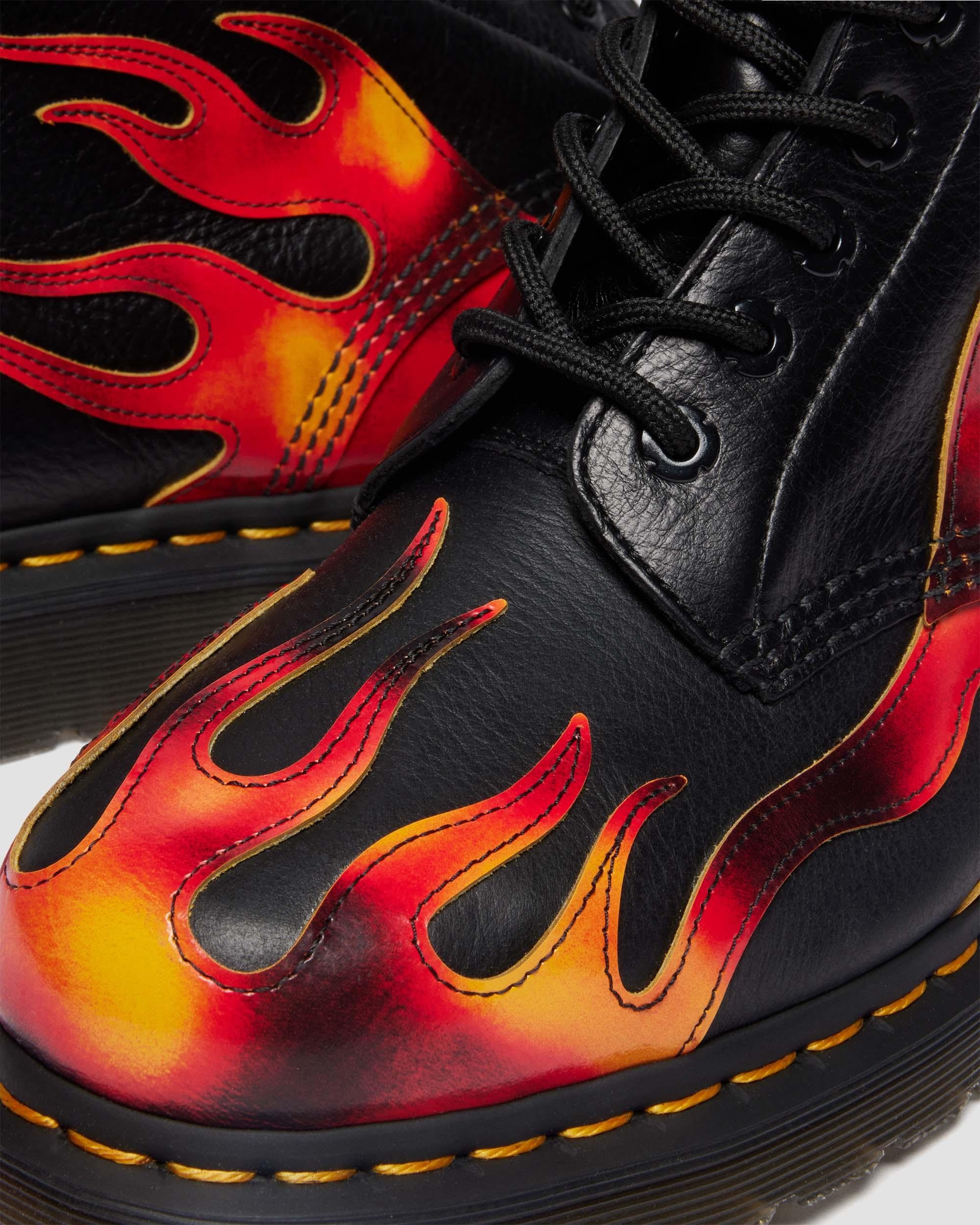 1460 PASCAL FLAME Arcadia Rub Off Leather Boots - 7