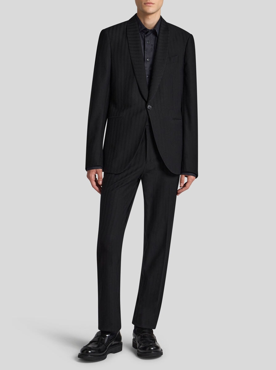 SINGLE-BREASTED JACKET WITH SHAWL LAPELS - 3