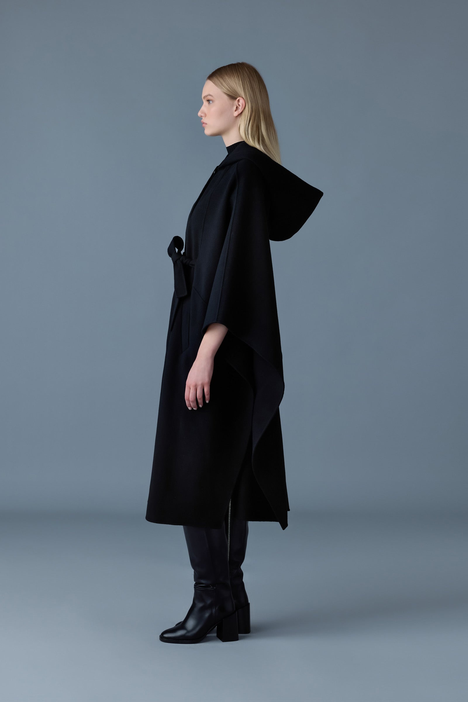 KIRSTYN Double-face wool cape coat - 3