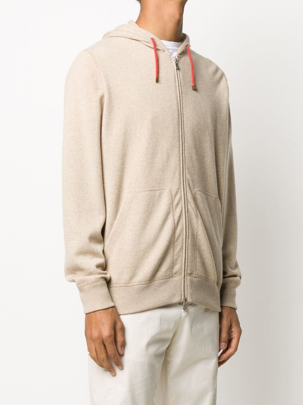 cashmere zip-up hoodie - 3