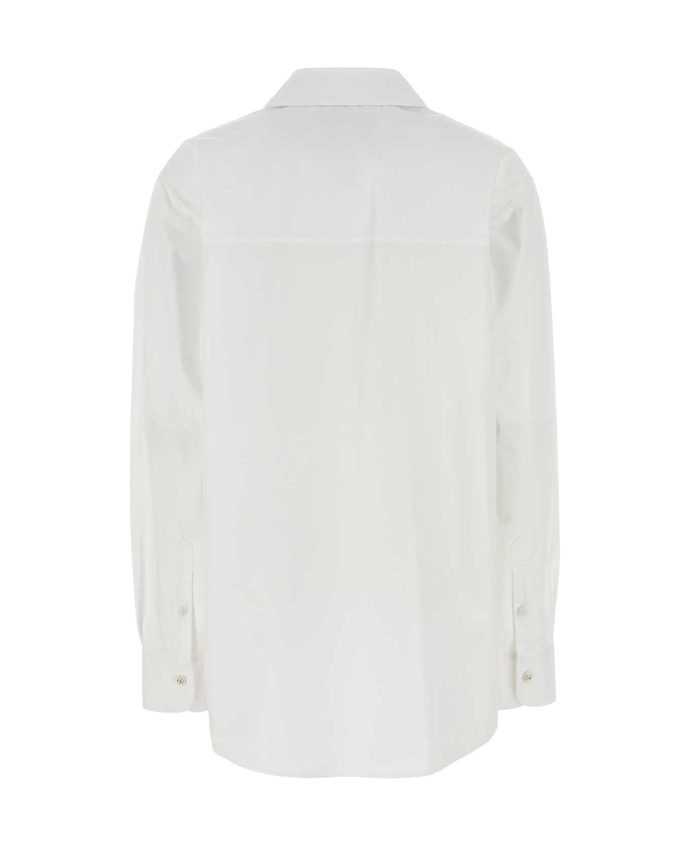 White Poplin Oversize Shirt - 2