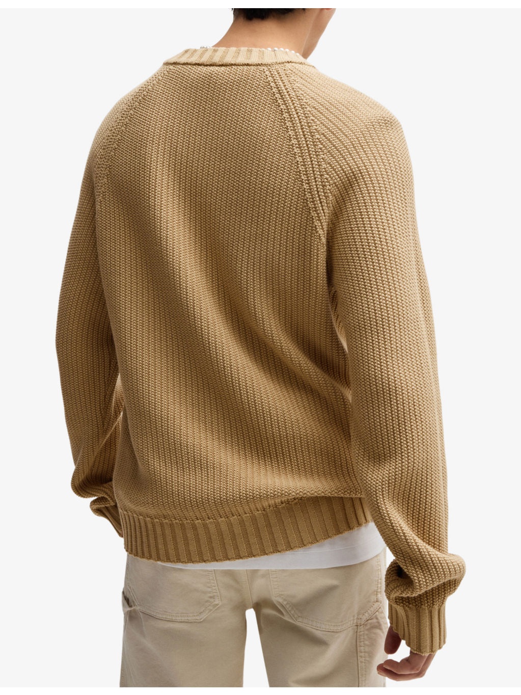 Happy HUGO logo-patch cotton-knit jumper - 4