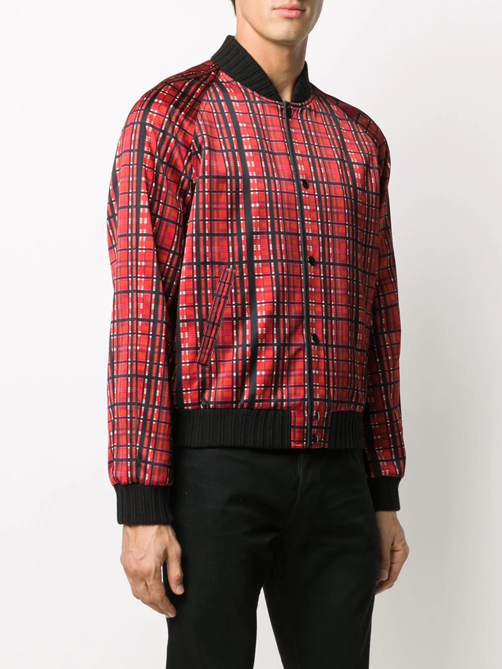 plaid bomber jacket - 3