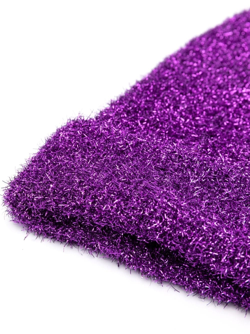 metallic-threading slip-on beanie - 2