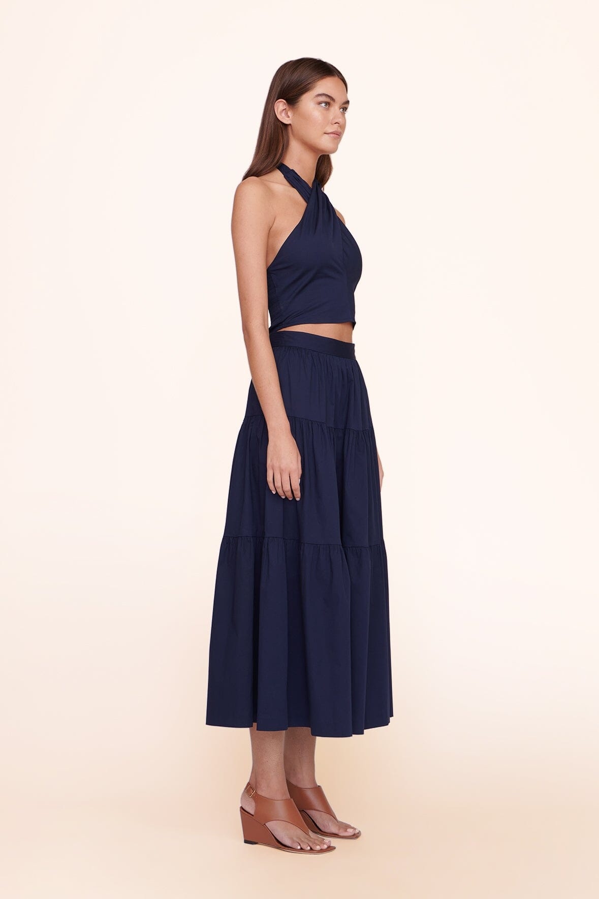 STAUD SMOCKED KAI TOP | NAVY - 3