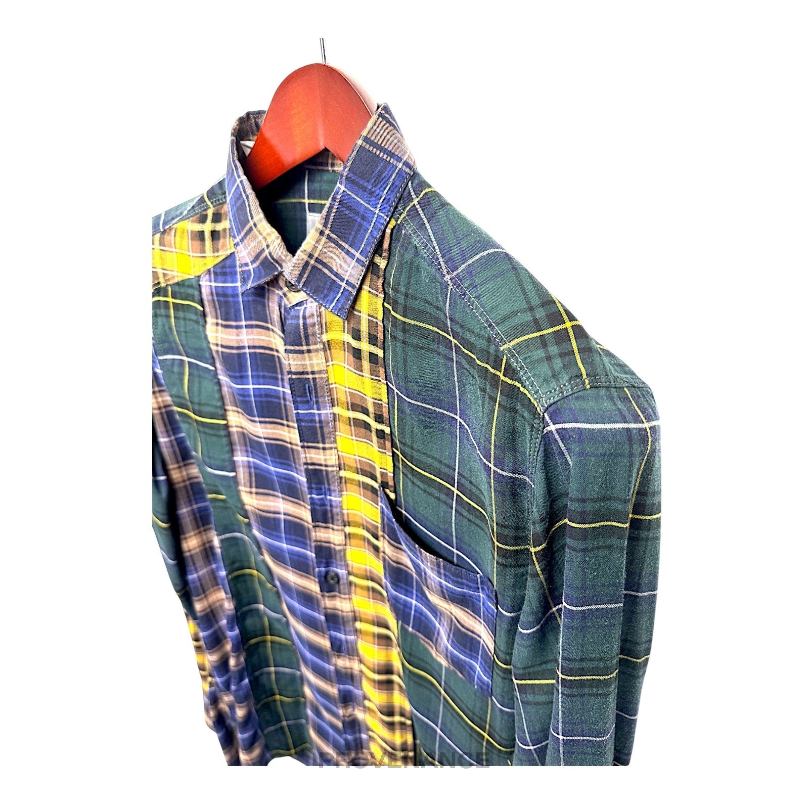 Lanvin Patchwork Flannel Shirt - Multicolor Plaid 37 14.5 - 3