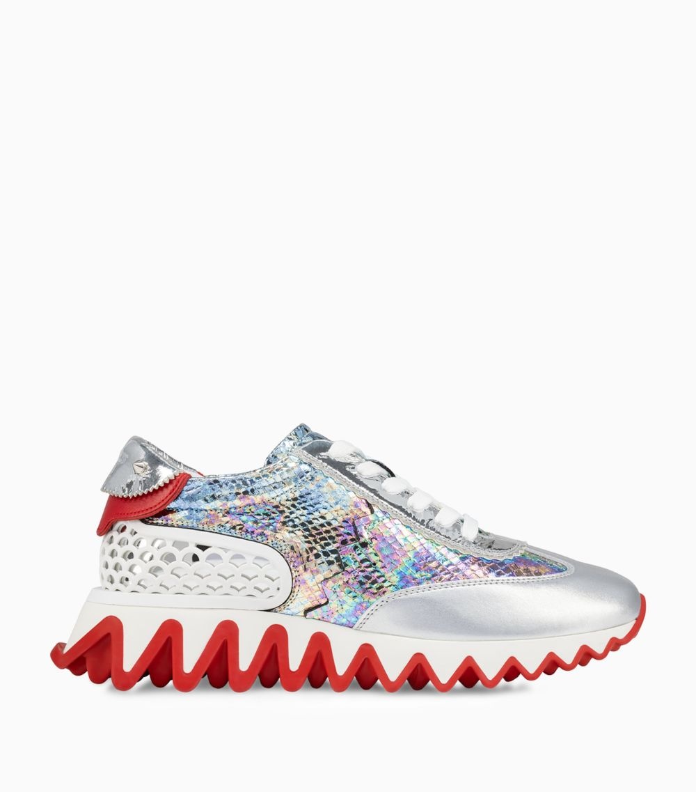 Loubishark Leather Sneakers in White - Christian Louboutin