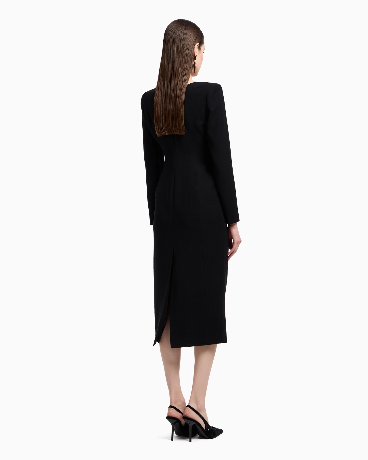 TECHNICAL-CADY MIDI DRESS WITH TORCHON - 3