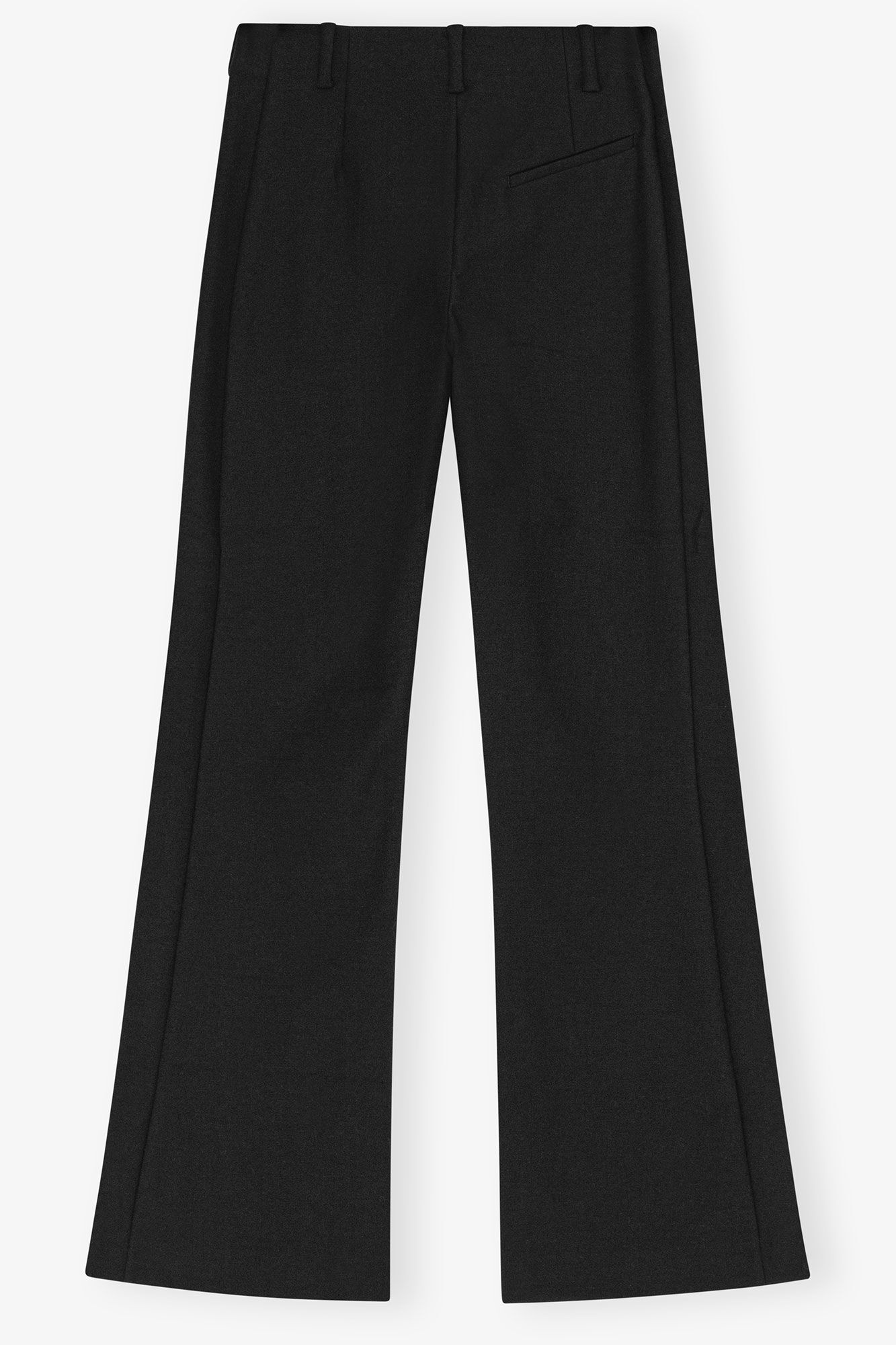 BLACK HEAVY COTTON TAILORING FLARED PANTS - 7
