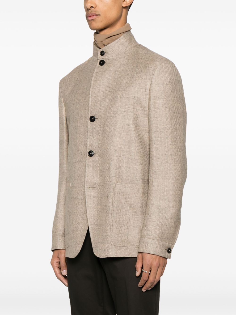 slub-texture blazer - 3