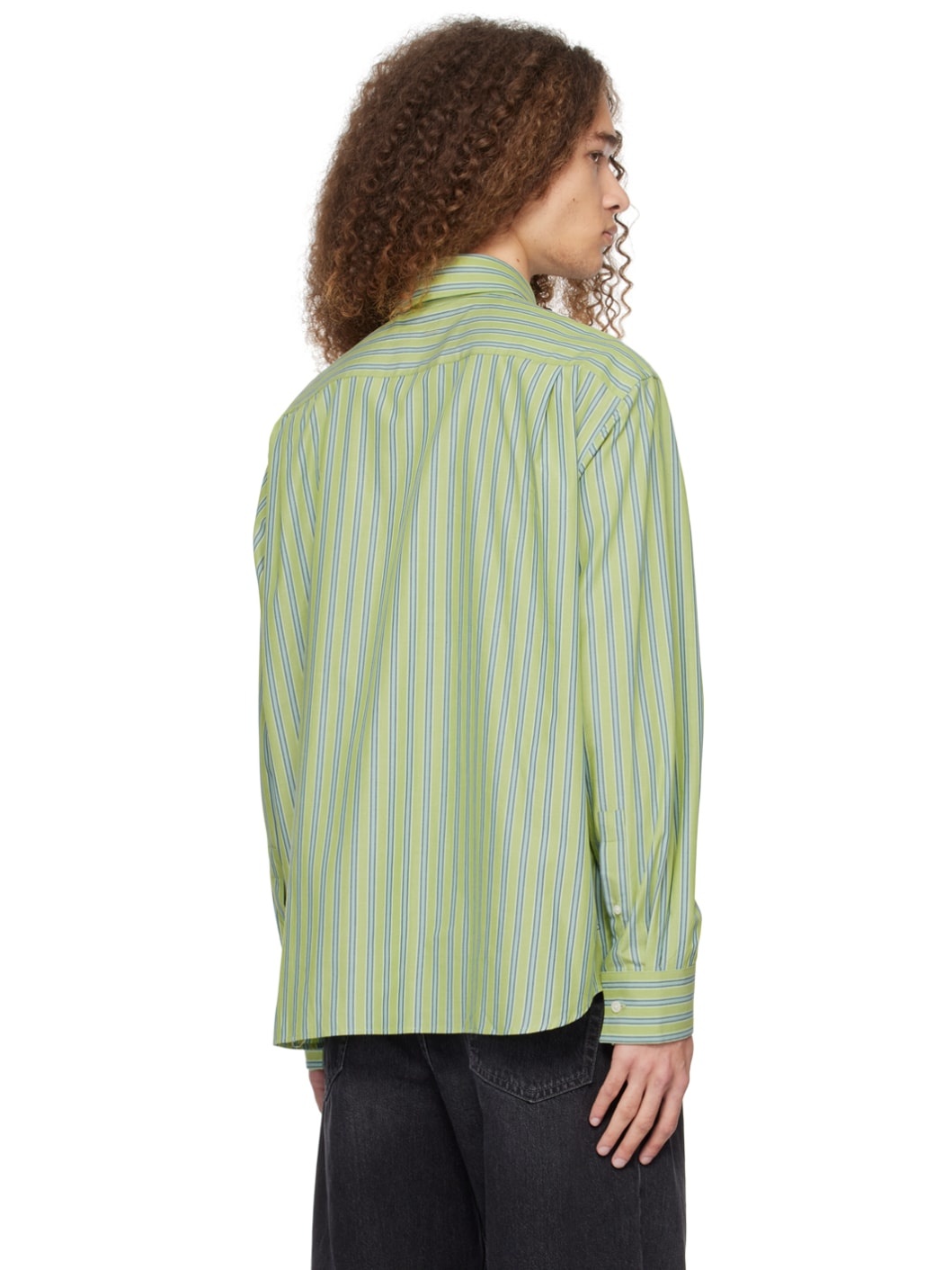 Green Button-Up Shirt - 3