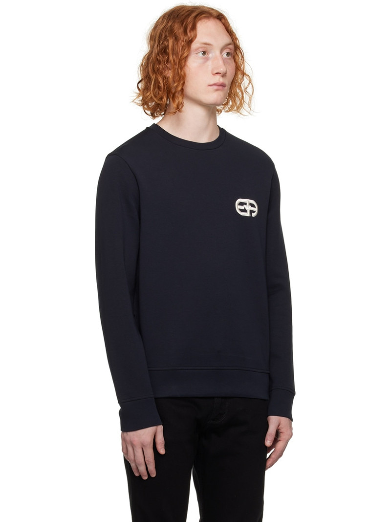 Navy Embroidered Sweatshirt 2