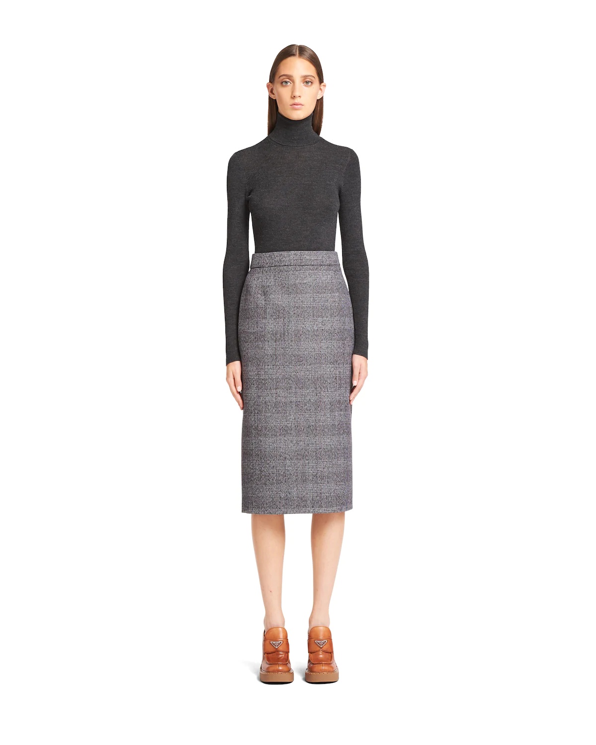 Prince of Wales grisaille pencil skirt - 2