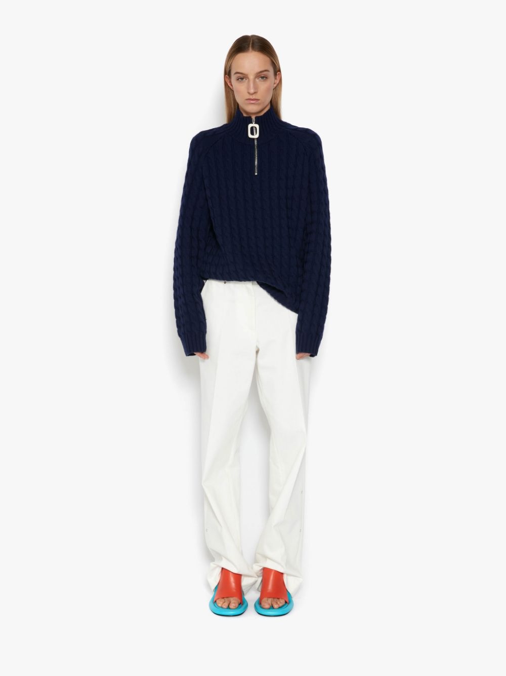 Henley cable-knit jumper - 5