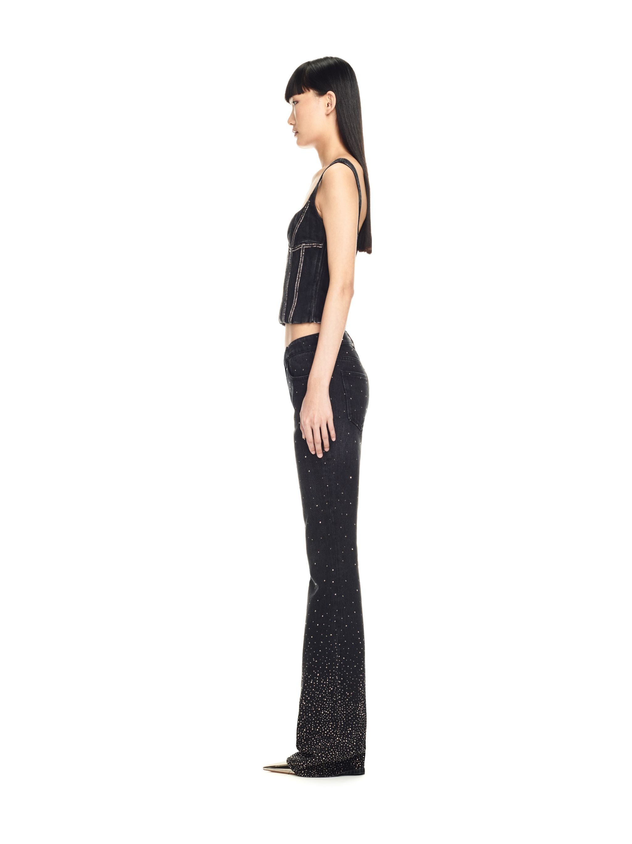 Bling Slim Flared 5-pocket Pants - 3