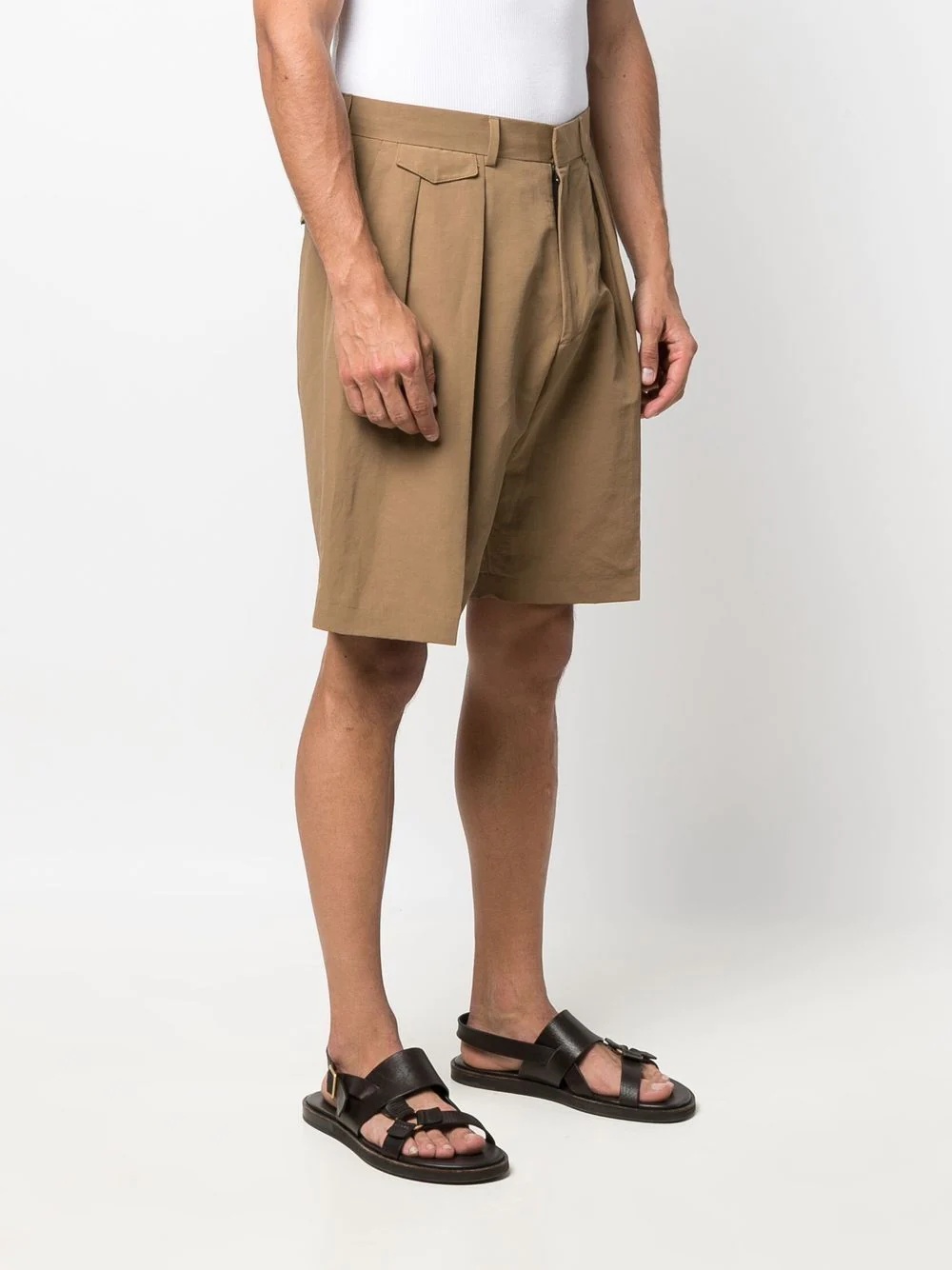 pleated chino shorts - 3