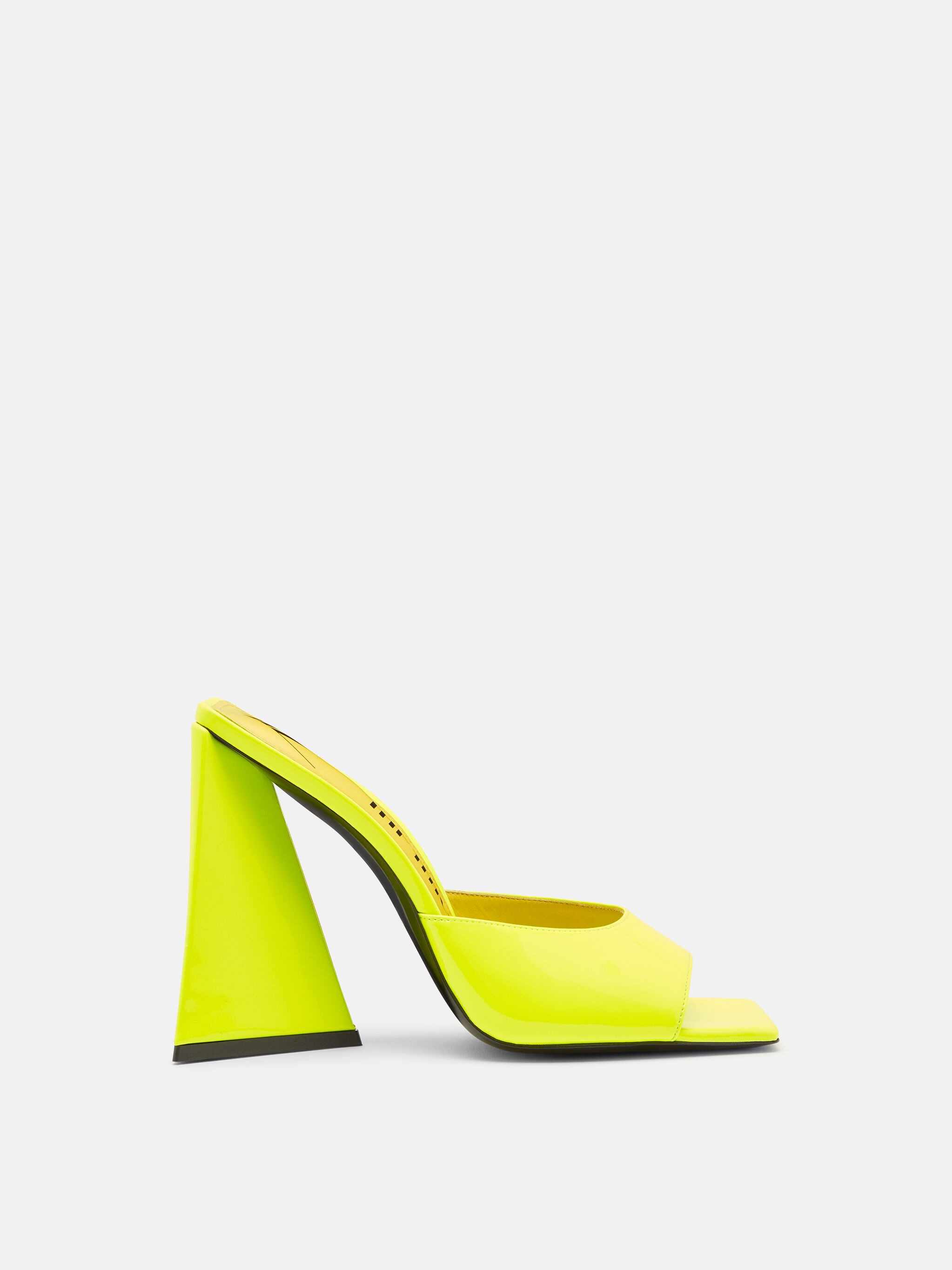 The Attico Cheope 110mm leather pumps - Yellow