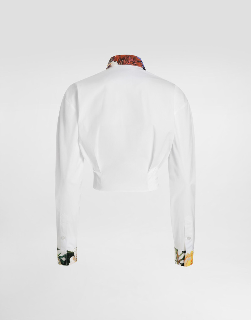 Bouquet-print poplin shirt 6