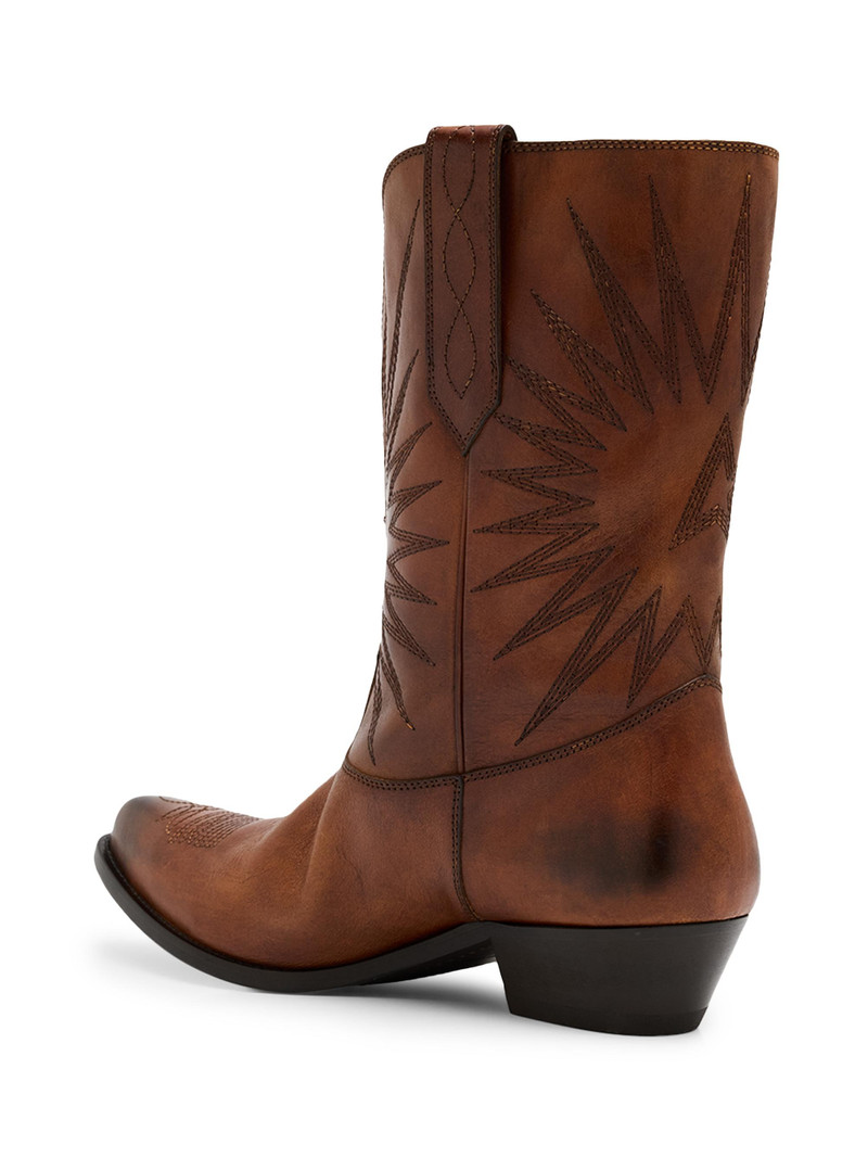 Men's Wish Star Leather Cowboy Boots - Tan 3