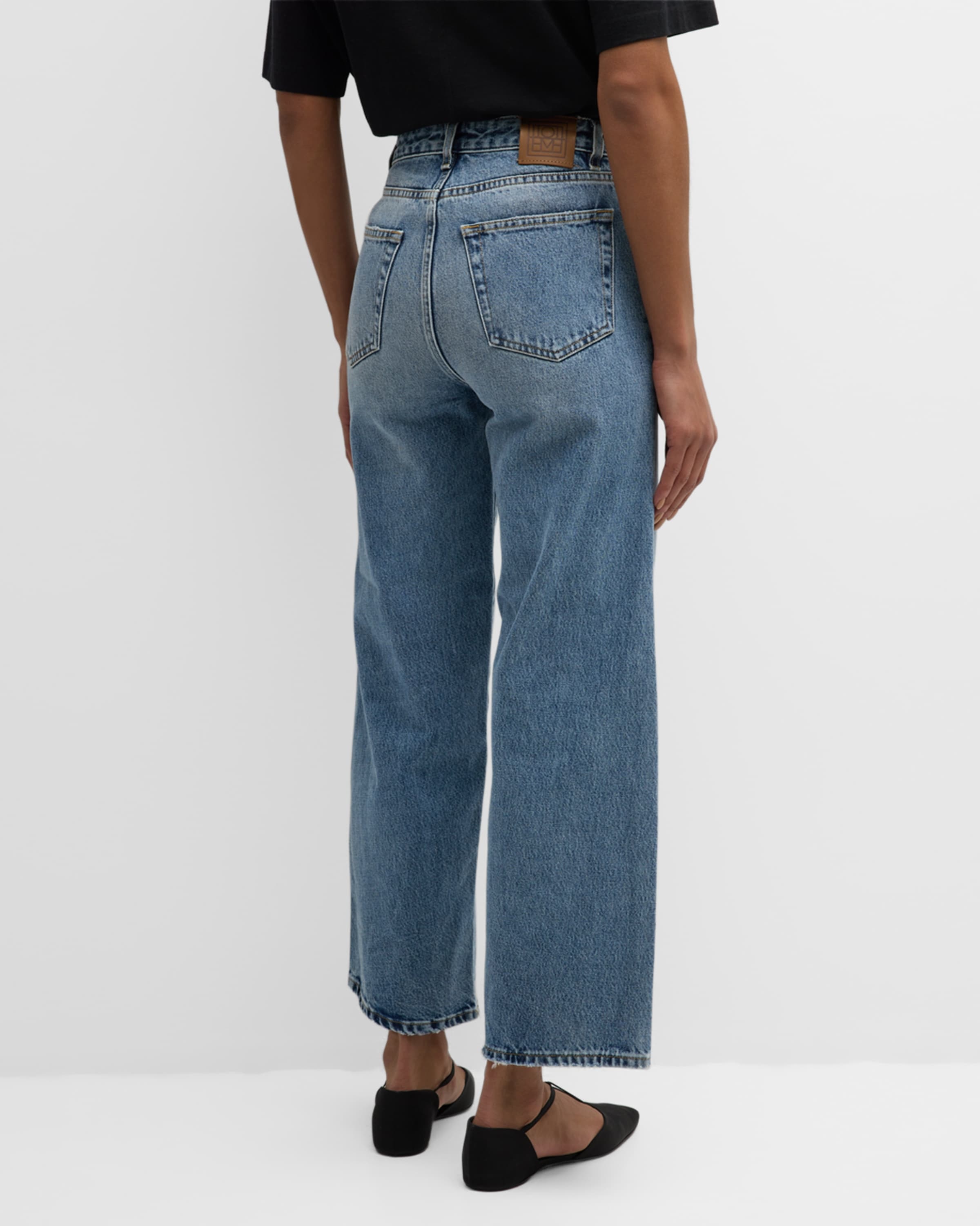 Totême Mid-Rise Wide-Leg Ankle Jeans