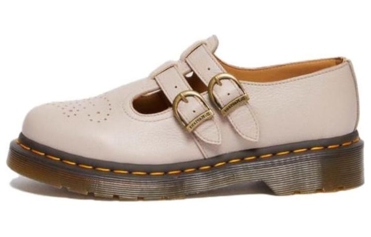 (WMNS) Dr. Martens 8065 Virginia Leather Mary Jane 'Vintage Taupe' 30692348 - 2