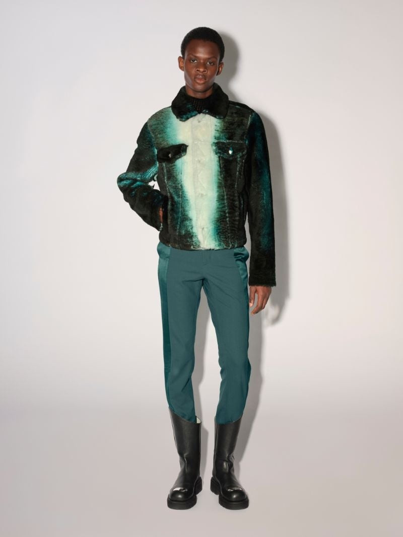 Ambush TIE DYE SHEARLING JACKET outlook