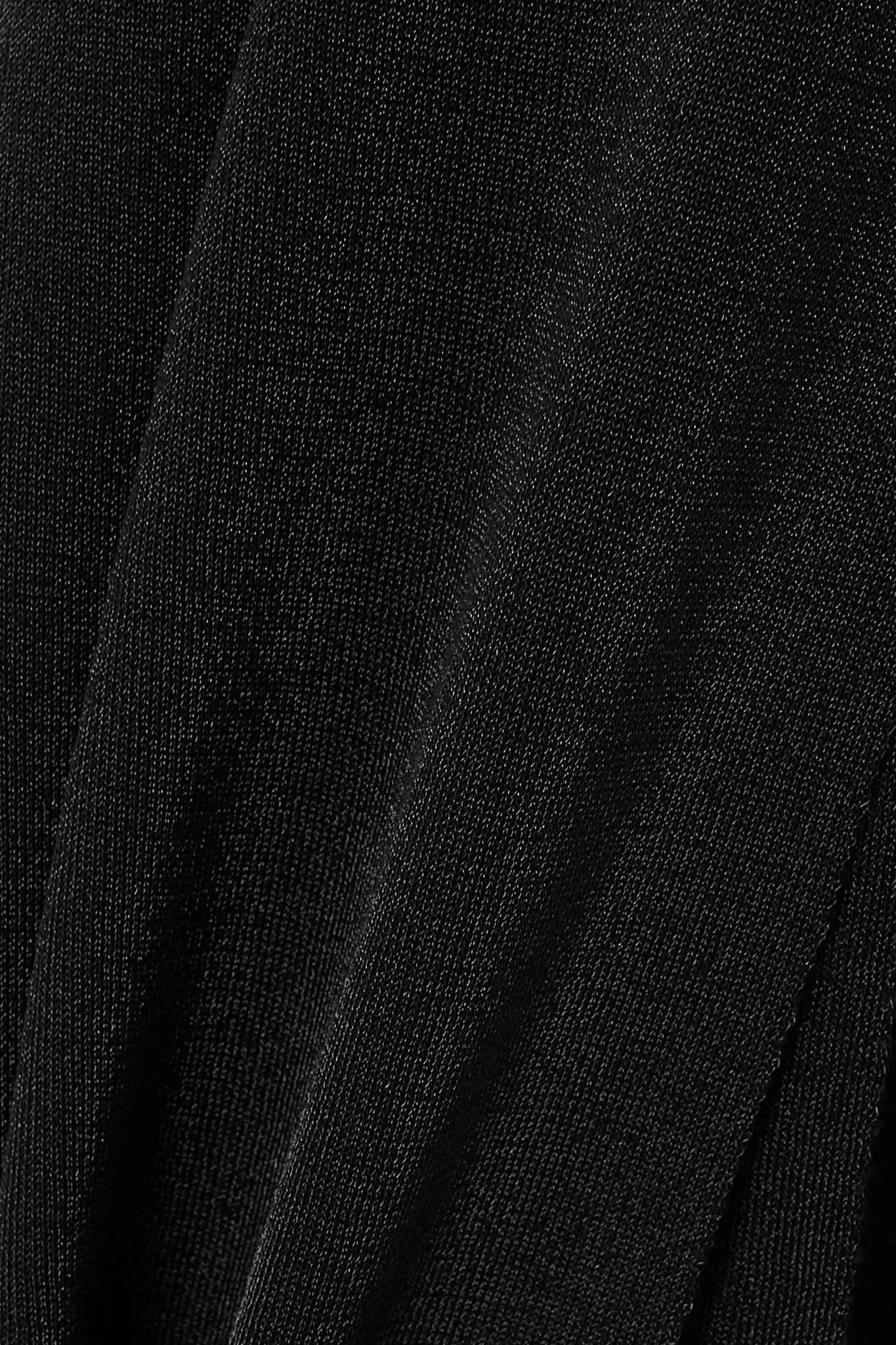 Scarf-detailed metallic wool-blend halterneck jumpsuit - 4
