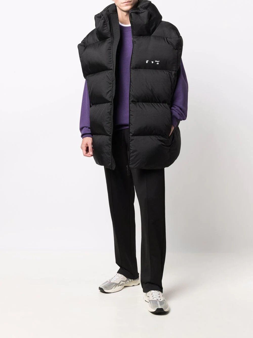 down-feather logo-print gilet - 2