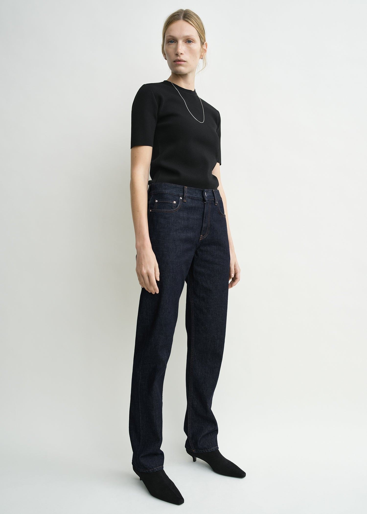 Low straight denim rinsed blue - 3