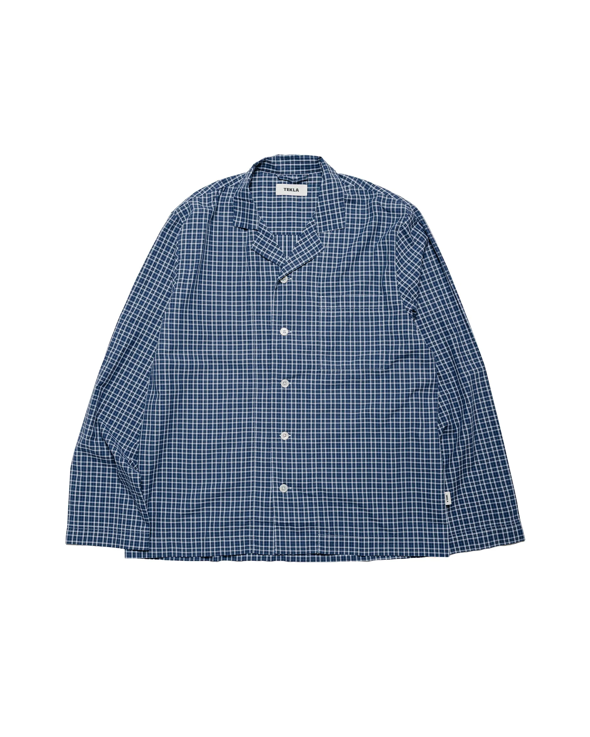 Tekla Fine Twill Pyjama Shirt Lanegan Checks - 1