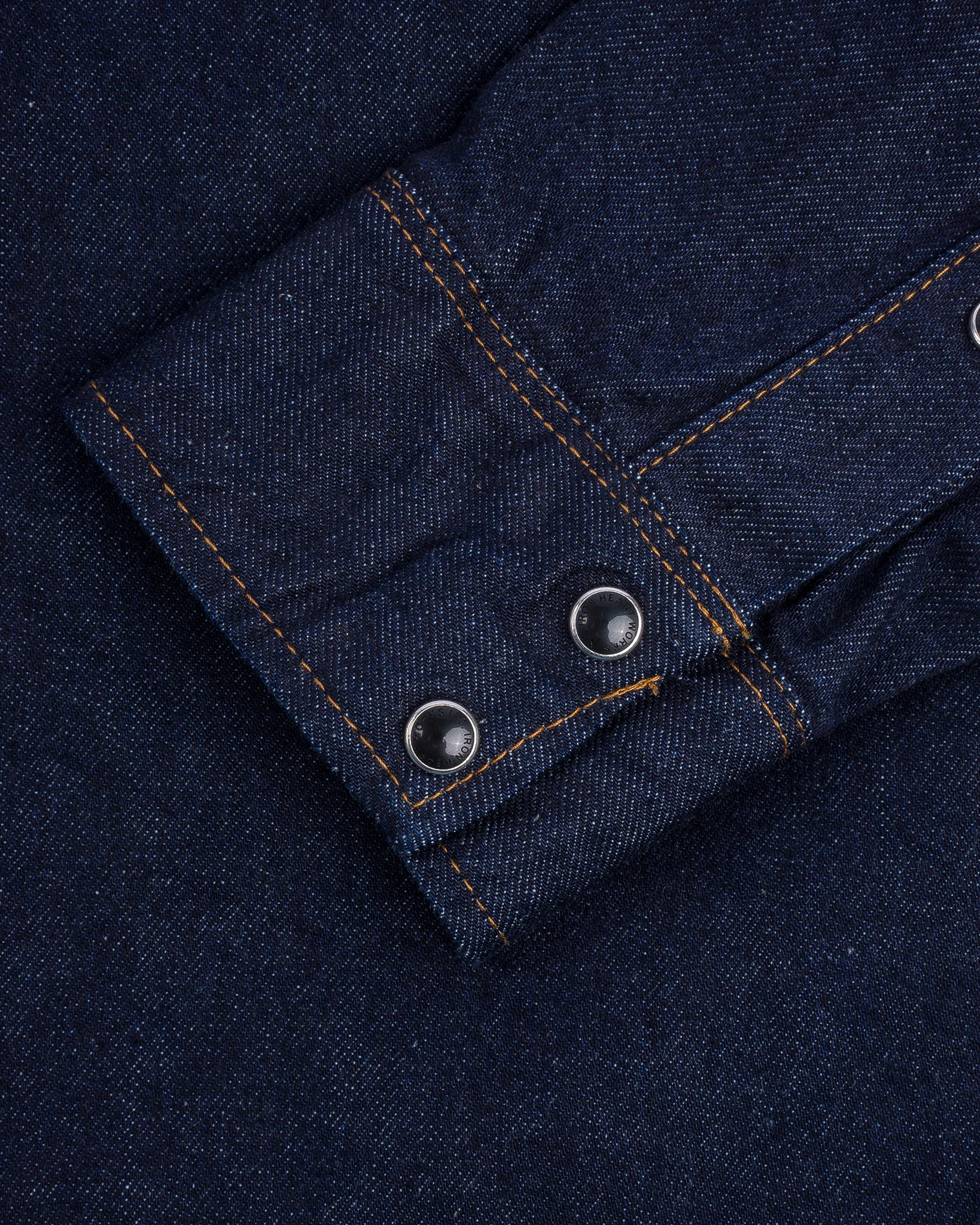 IHSH-33-IND 12oz Selvedge Denim Western Shirt - Indigo - 17
