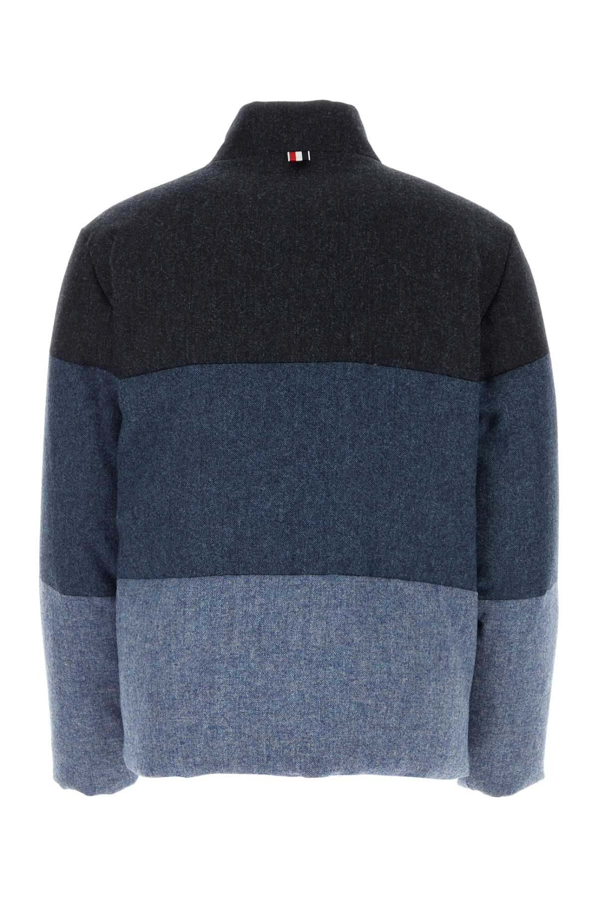 Thom Browne Men Multicolor Wool Reversible Down Jacket - 2