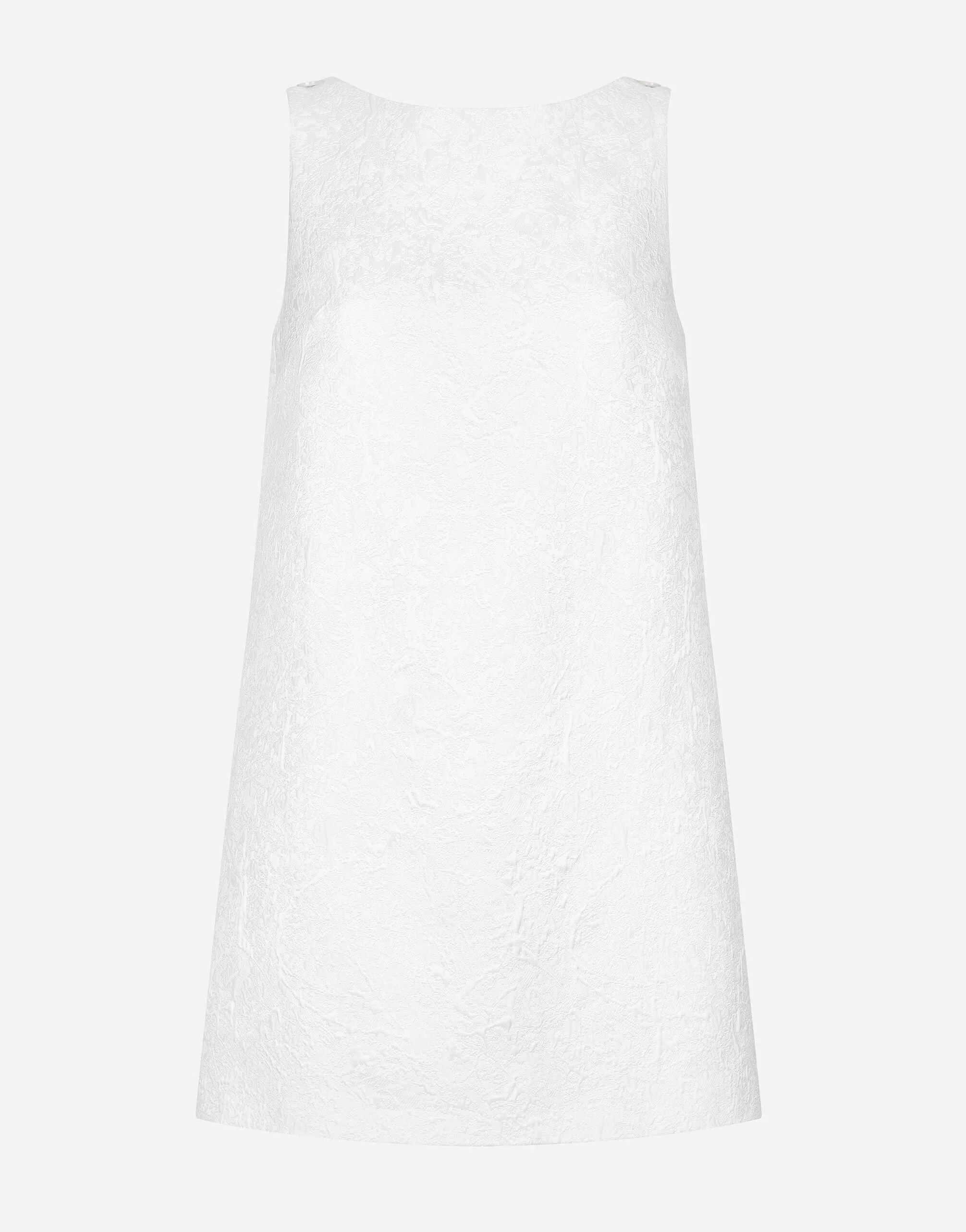 Short brocade dress with back neckline - 1