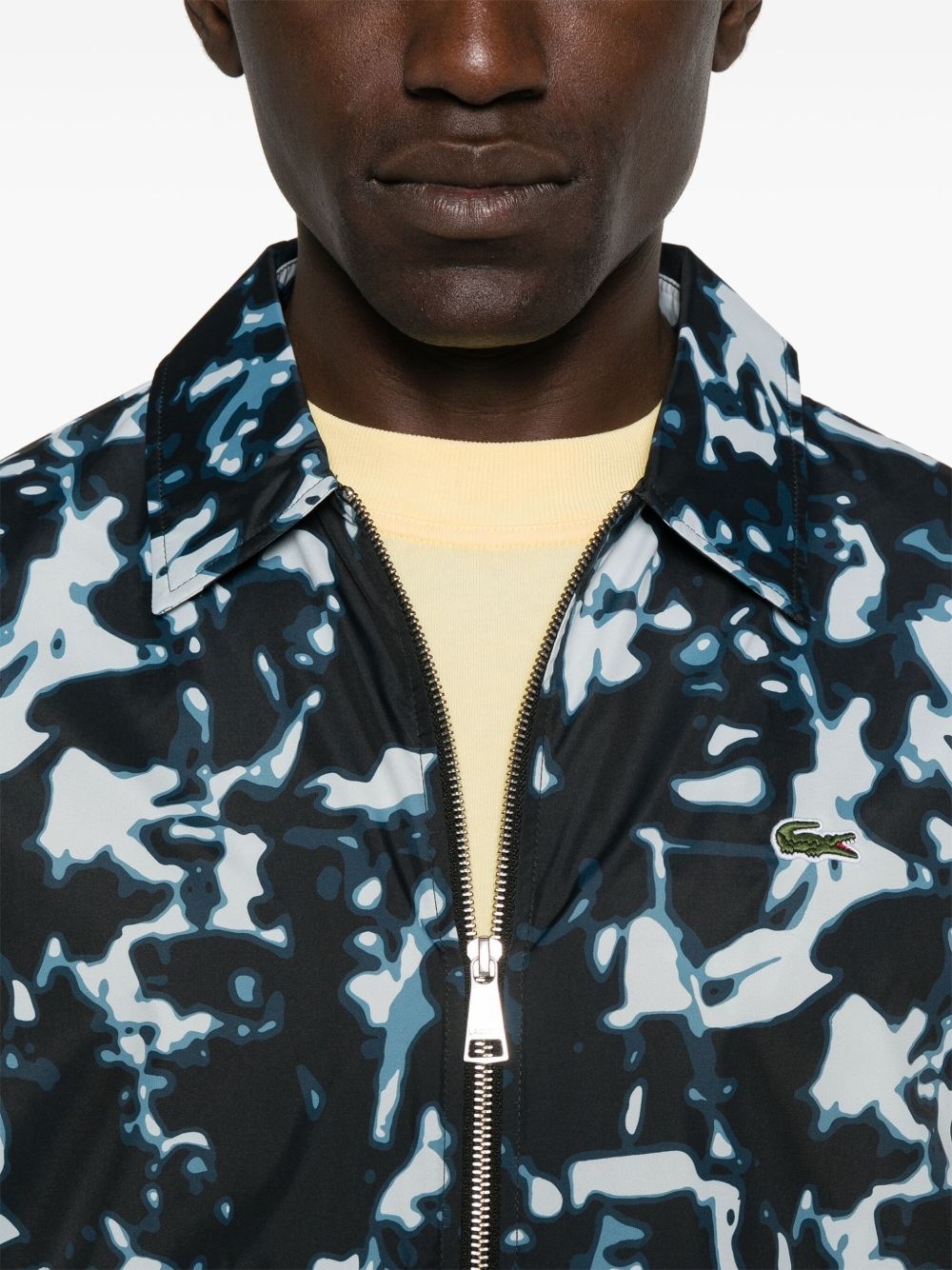 abstract-print shirt jacket - 5