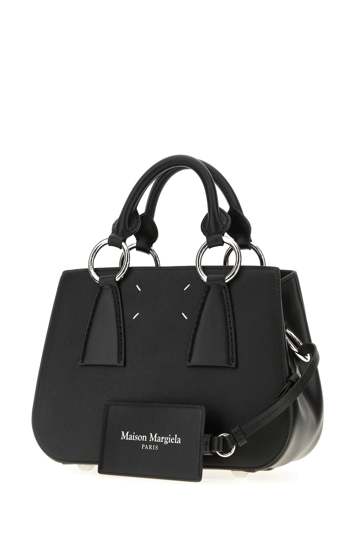Black leather handbag - 2