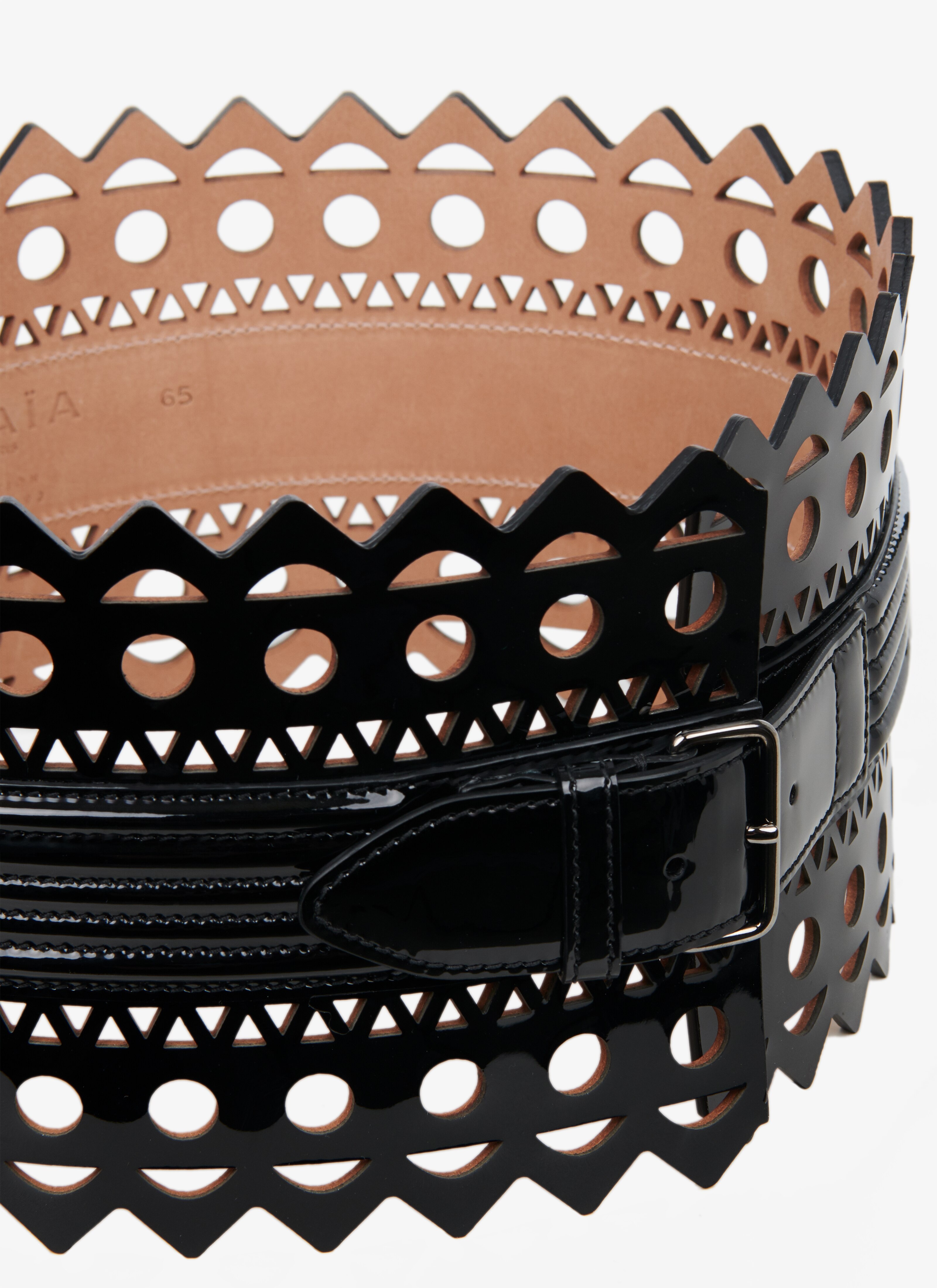 SMALL CORSET BELT IN VIENNE WAVE CALFSKIN - 4