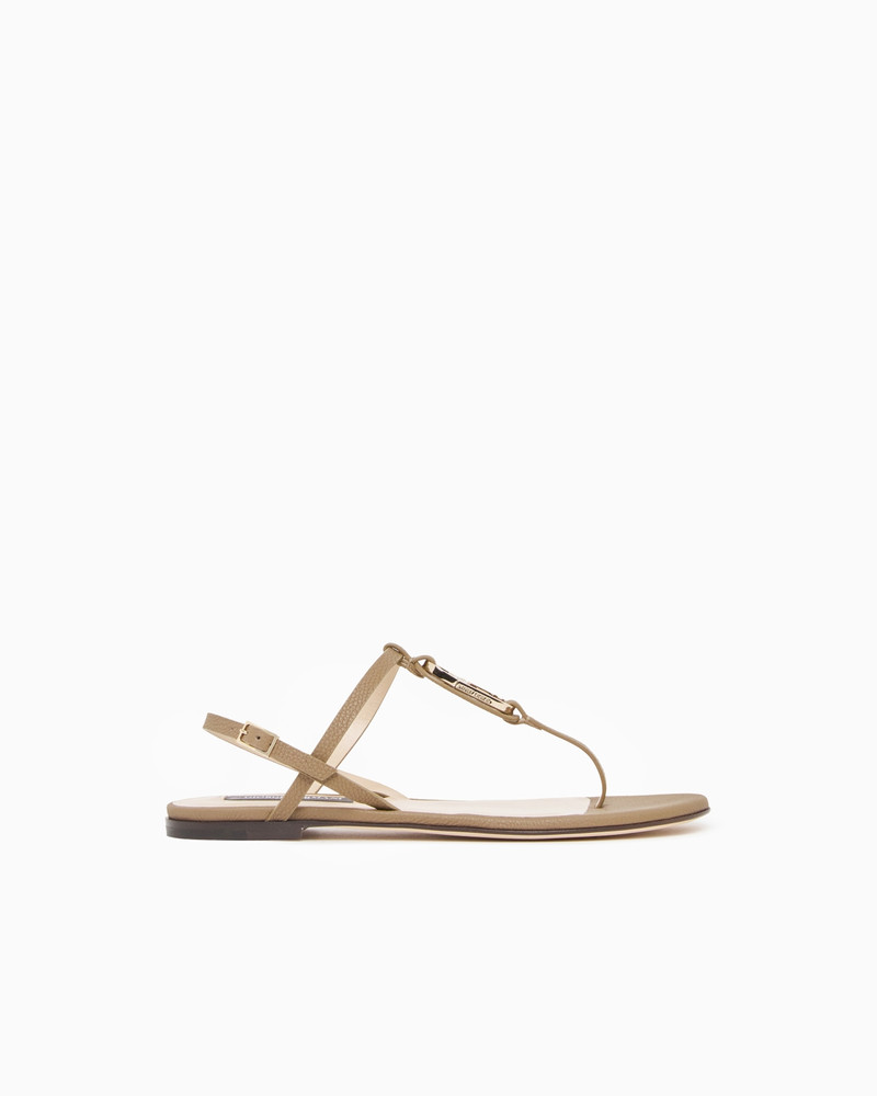 LEATHER FLAT THONG SANDALS 1